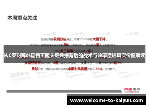 从C罗对阵韩国看英超关键数据背后的战术与效率逻辑真实价值解读